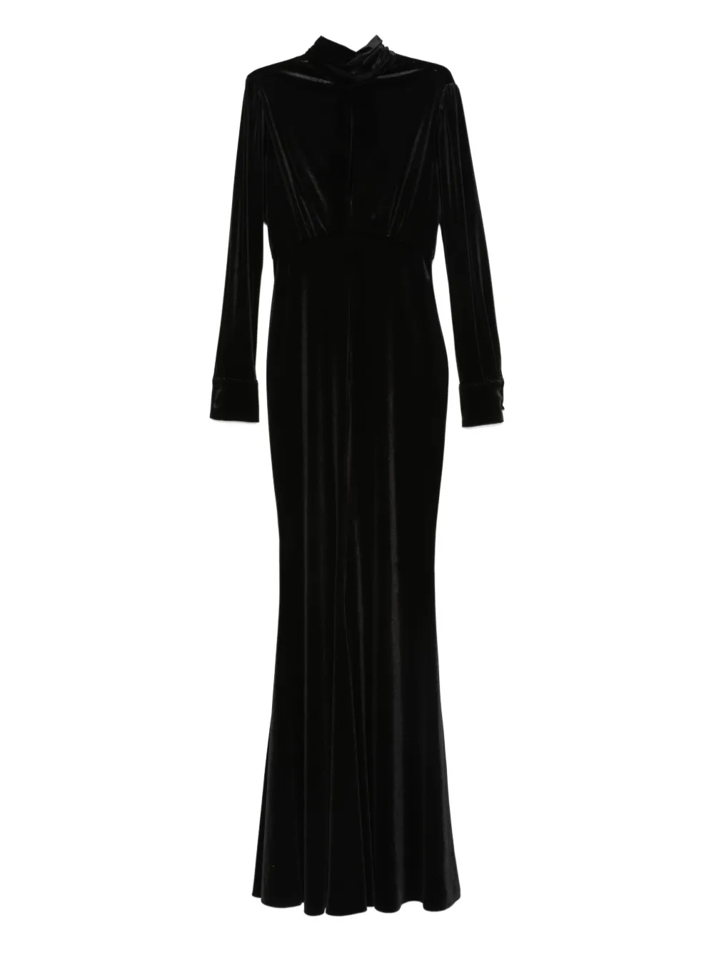 

Бархатное макси-платье Cenere Gb, черный