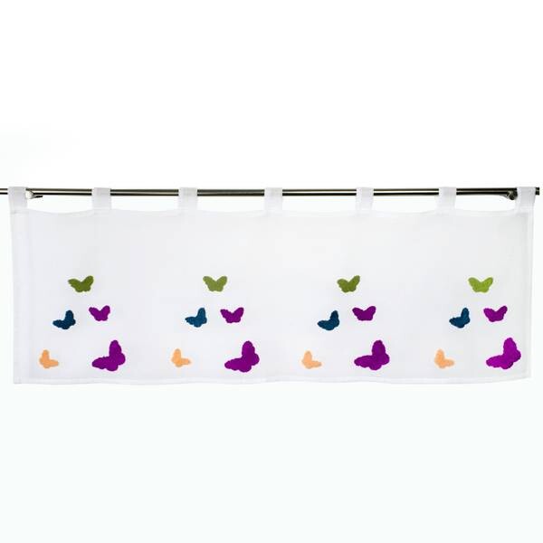 

Панельная штора Delindo Lifestyle Bistrogardine Butterfly, 115x45 см, белый