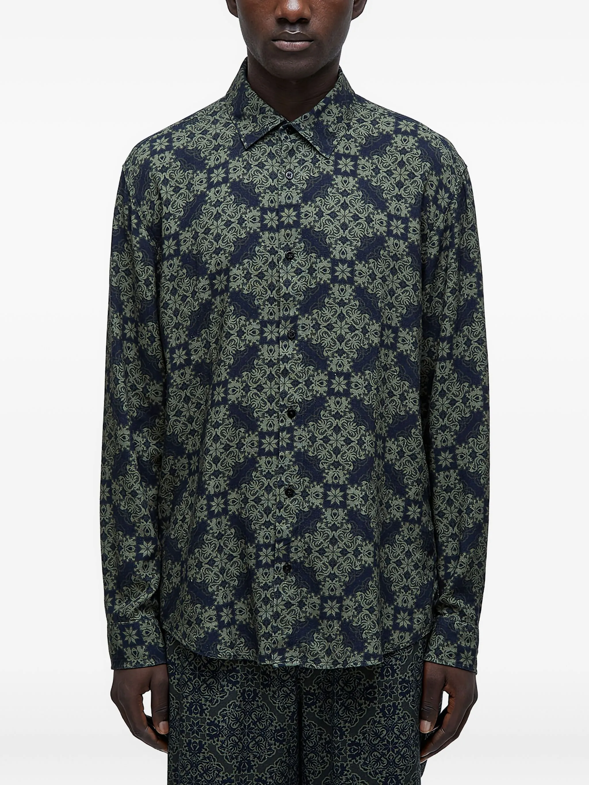 

Рубашка с принтом Tile Osklen, зеленый