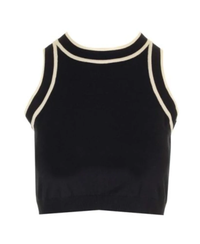 

Укороченный топ из хлопка Max Mara, черный