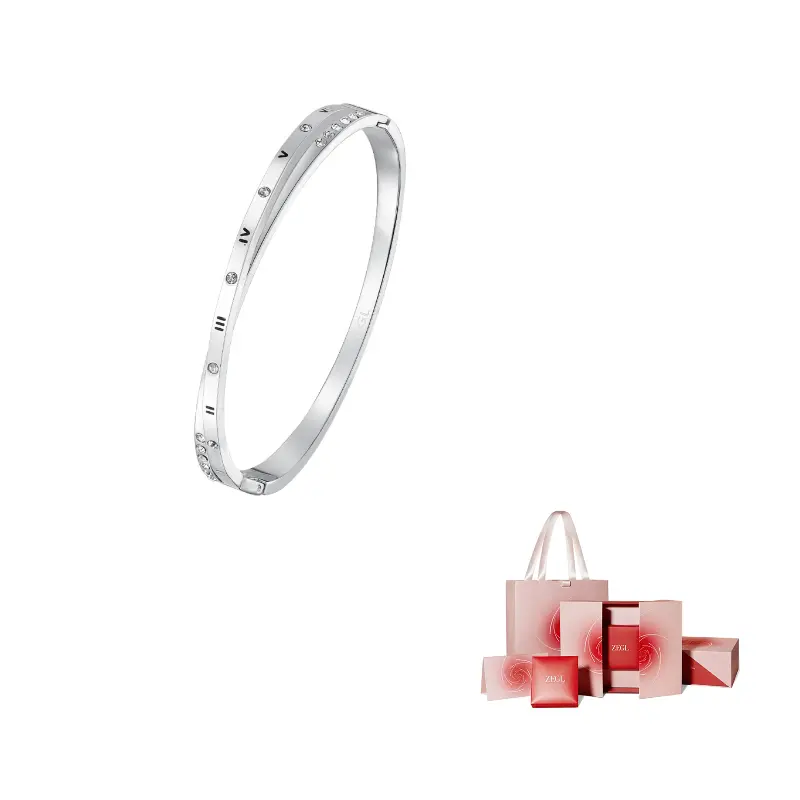 

Браслет Women's ZEGL, серебро-toned roman numeral bracelet