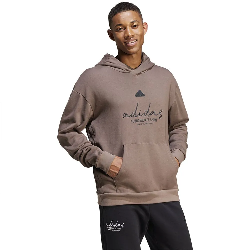 

Худи adidas Brand Love French Terry, коричневый