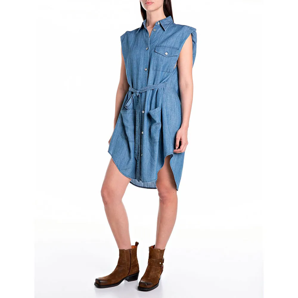 

Платье Replay W9161A.000.42889C sleeveless short, синий