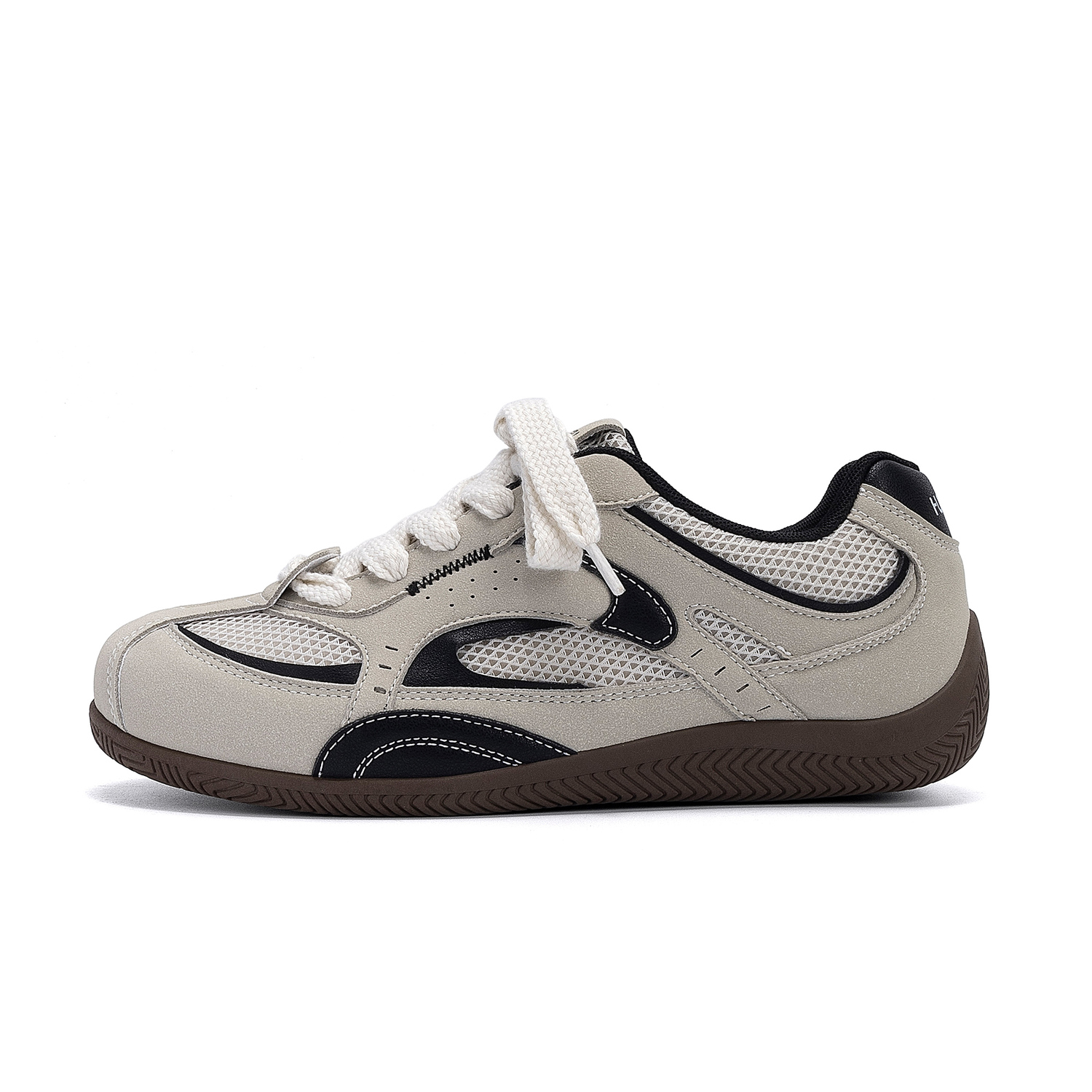 

HUANQIU Кроссовки для скейтбординга Racing Shoes из искусственной кожи и текстиля, низкие, мужские, серые