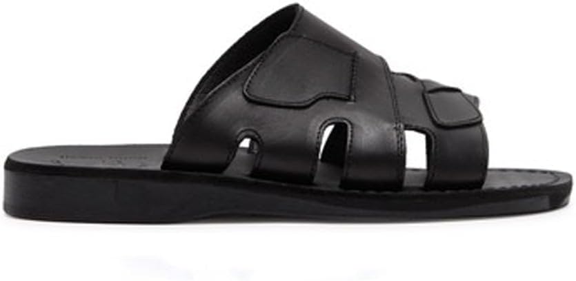 Маттео - Кожаные сандалии с открытым носком - Мужские сандалии Jerusalem Sandals, черный — фото 4