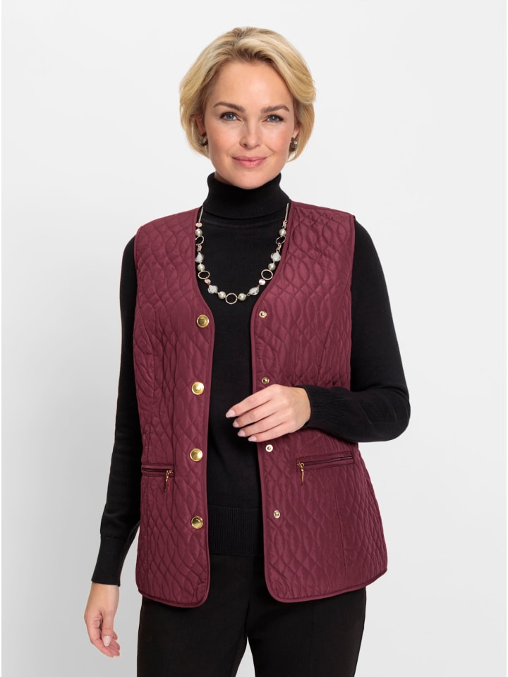

WITT WEIDEN Стеганый жилет бордового цвета
