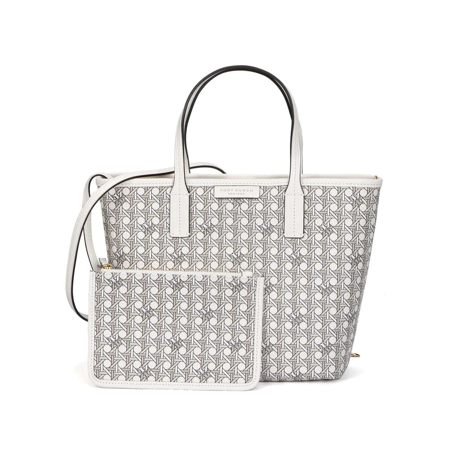 

Сумка-тоут, сумка для покупок, сумка через плечо, сумка-кроссбоди, мини-сумочка из хлопкового холста с отделкой из искусственной кожи Tory Burch, basic set (bag+dust bag)