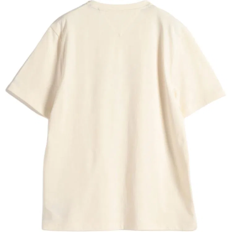 Футболка хлопковая Crew Neck Tommy Hilfiger слоновая кость — фото 3