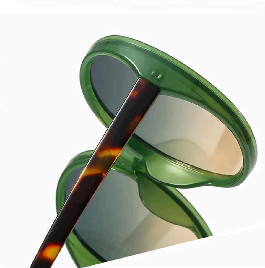 

Солнцезащитные очки UV400 с большой круглой оправой и градиентным цветом, подходят для женщин и мужчин, для бега и занятий спортом на открытом воздухе UYPTK, Leopard