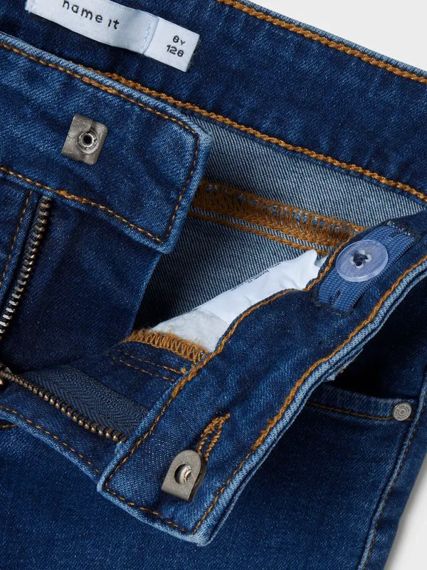 Джинсы свободного кроя nkfpolly Name It, Dark Blue Denim — фото 4