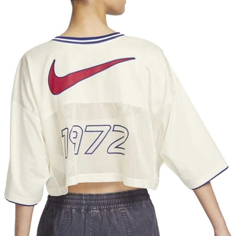 Футболка Nike V-Neck Pullover Casual Short Sleeve HF6288-133, парусный белый — фото 2