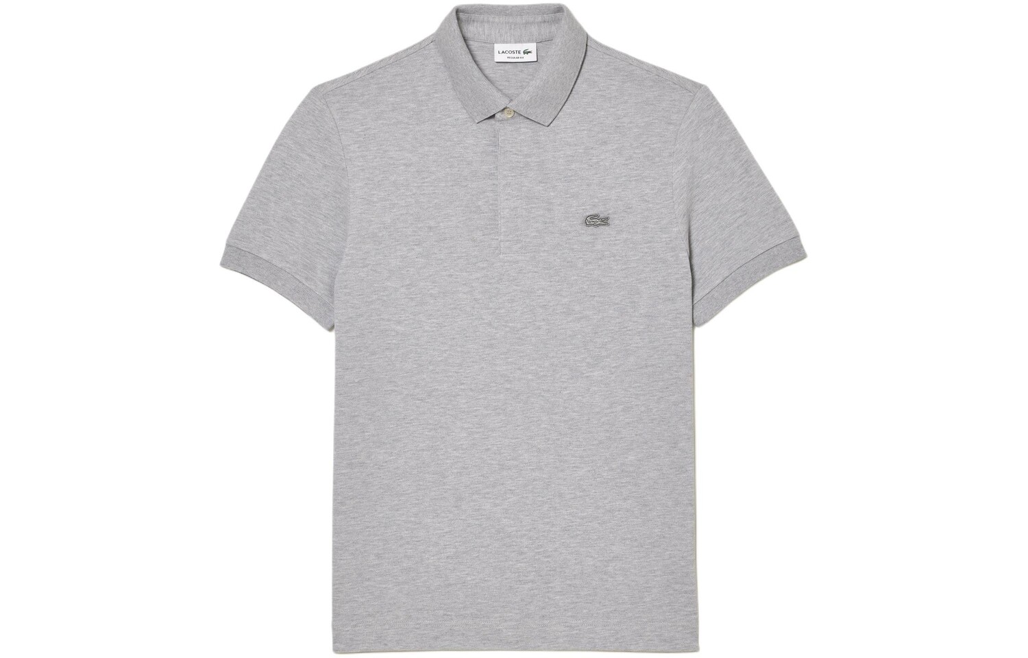 

Рубашка поло мужская серебристо-серая Lacoste, серый