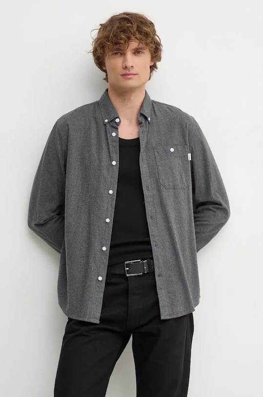 

Хлопковая рубашка MIKE Pepe Jeans, серый