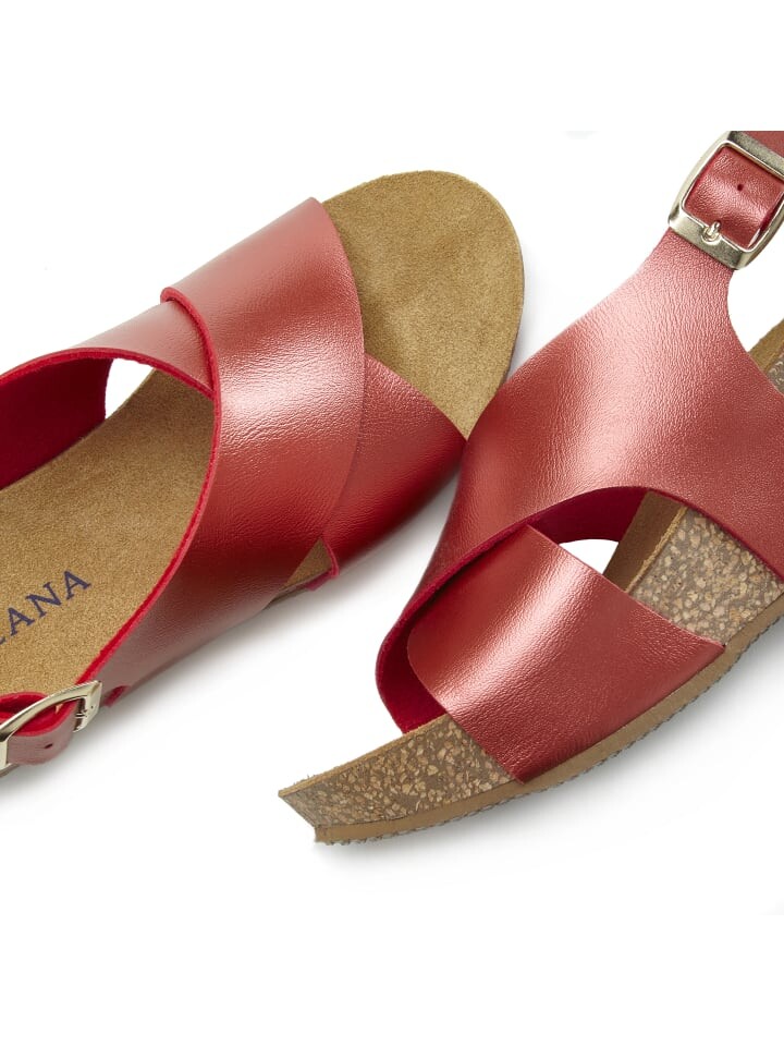 Сандалии на плоской подошве LASCANA Sandalette, красный — фото 4