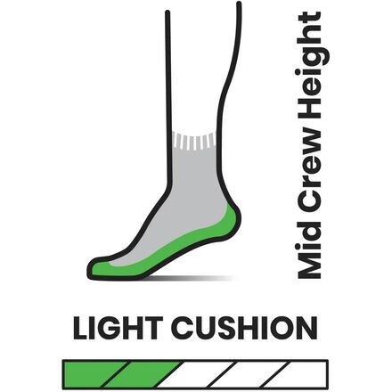 

Носки Performance Hike Light Cushion Mid Crew женские Smartwool, средне-серый