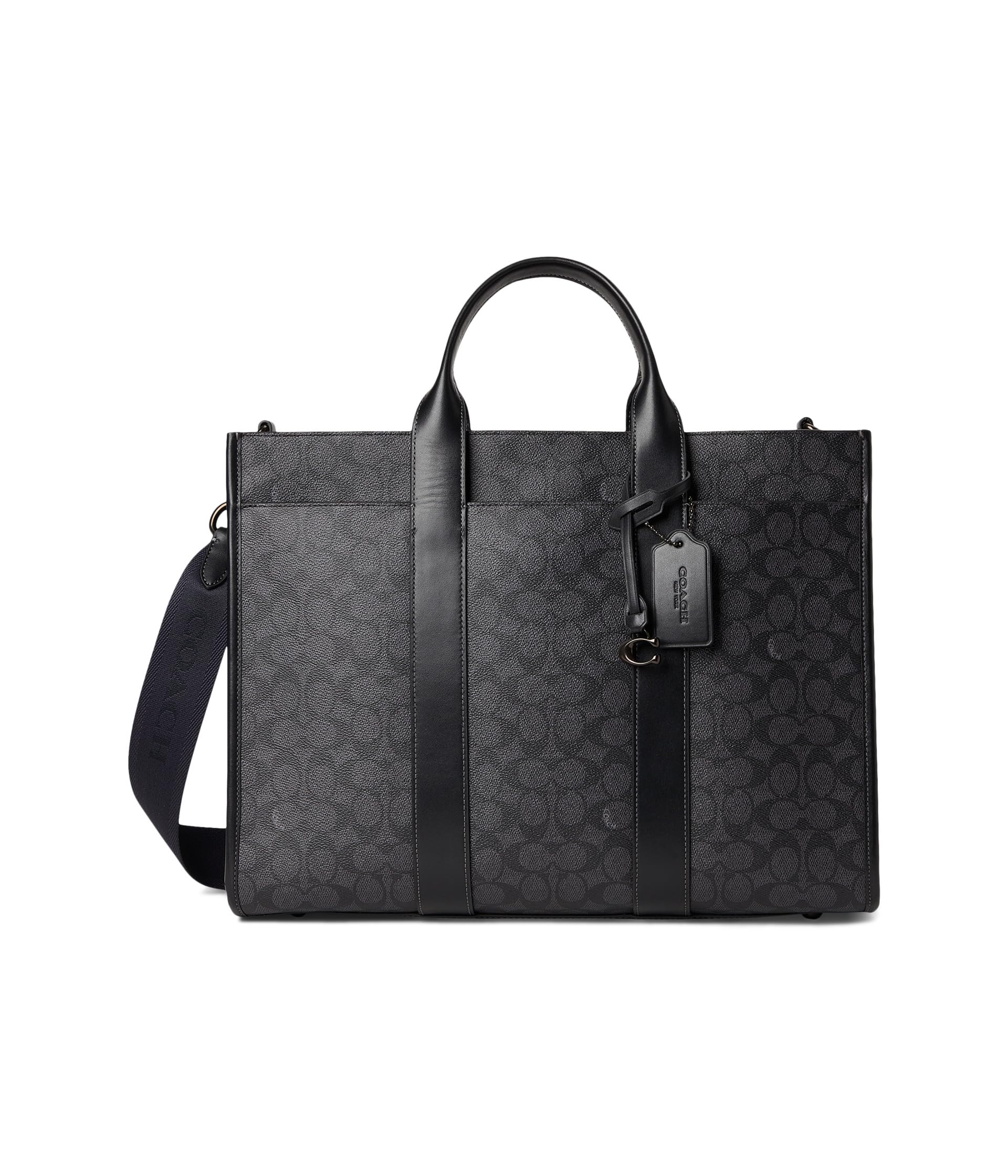 

Сумка-тоут COACH Wesley Tote In Signature Canvas, угольный, Бежевый, Сумка-тоут COACH Wesley Tote In Signature Canvas, угольный