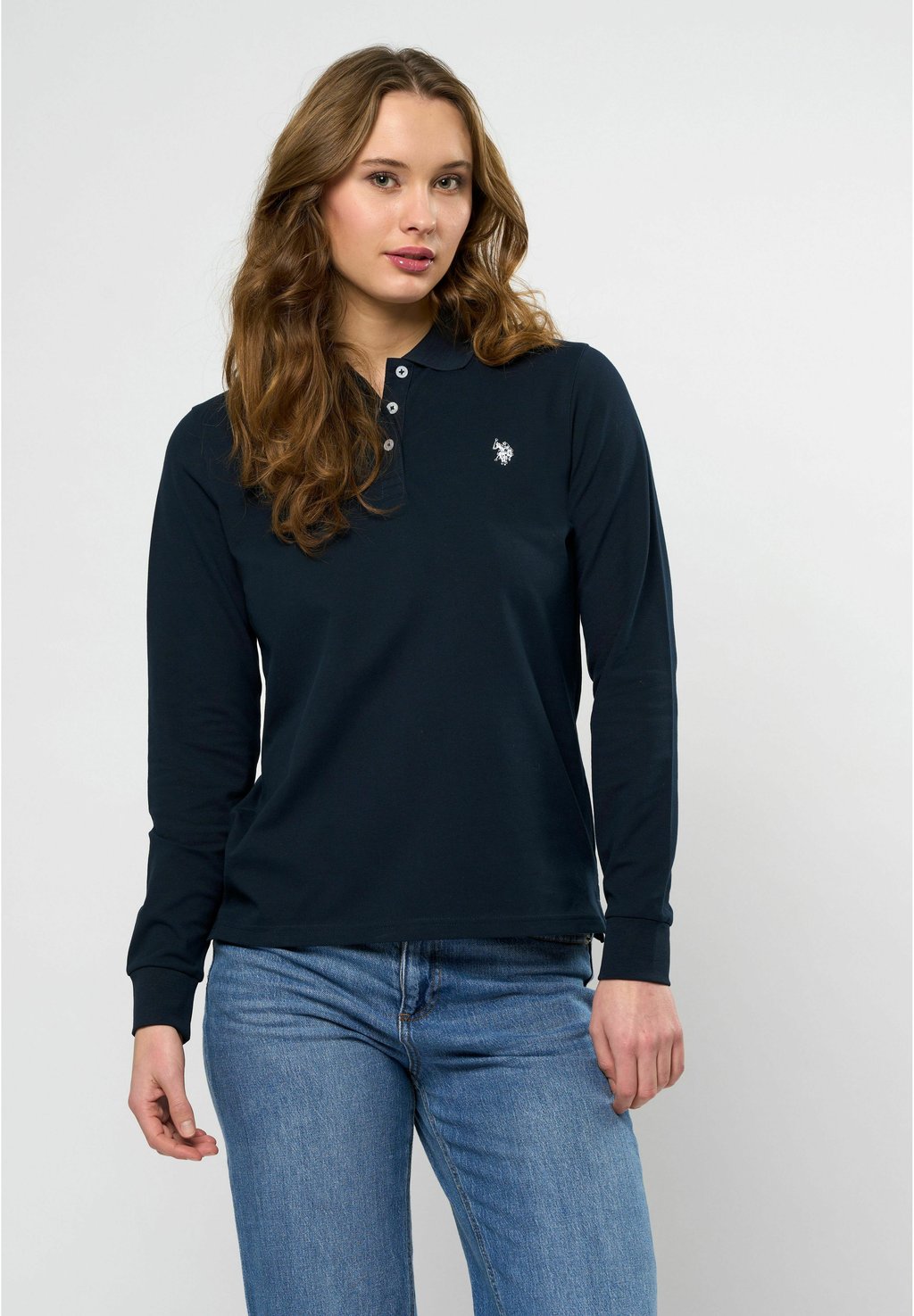 

Топ с длинными рукавами LISE LONG SLEEVE POLO - Polo shirt U.S. Polo Assn., темно-синий