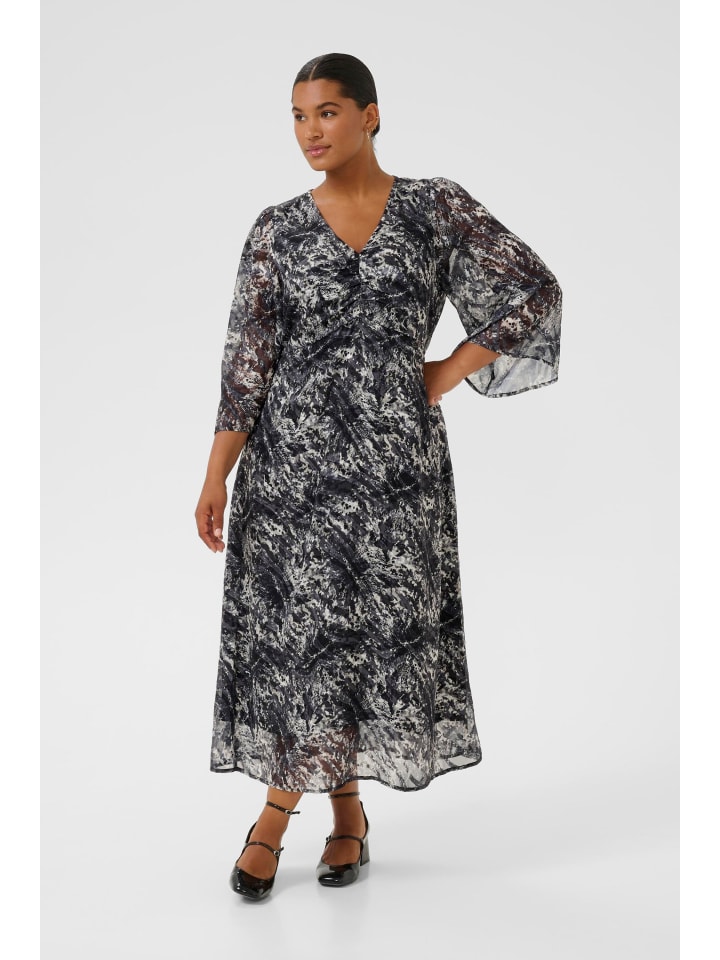 

Платье KCalicia облегающего кроя в черно-сером цвете с абстрактным рисунком KAFFE curve