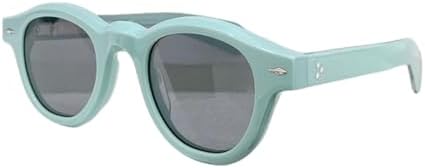 

Классические круглые солнцезащитные очки из ацетата 2027 года для мужчин, модные очки с защитой от УФ-излучения UV400 для женщин. Солнцезащитные очки MTZJH, Ice Blue-grey