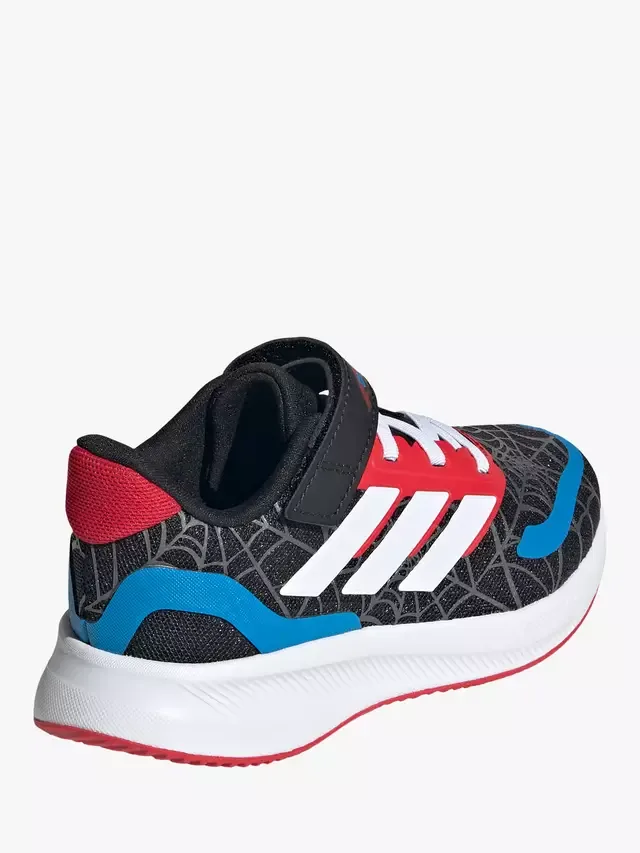 Детские кроссовки Runfalcon Spider-Man с ремешком сверху, черные/разноцветные adidas — фото 3