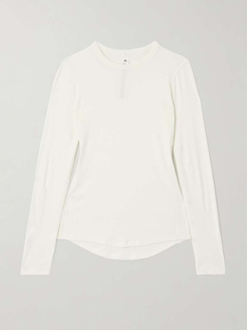 

Футболка Hold tight из эластичного модала в рубчик Lululemon, белый