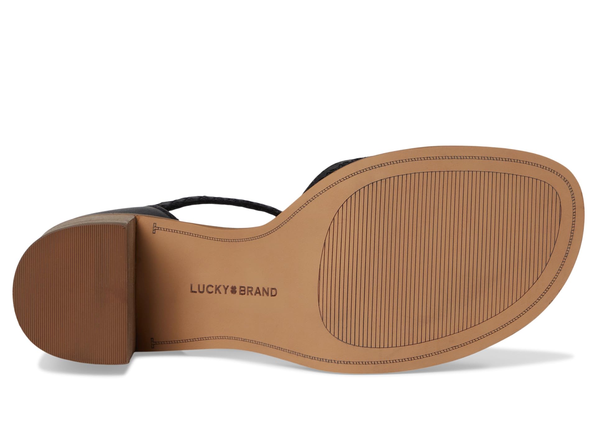 Сандалии Lucky Brand Shivona Stitched Heeled Sandal, черный — фото 3