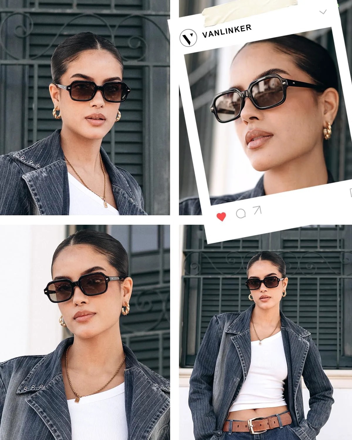 

Солнцезащитные очки VANLINKER Retro Square Polarized для женщин и мужчин, винтажные прямоугольные очки VL9832, C6-polarized Gradient Brown Lens/ Red Frame