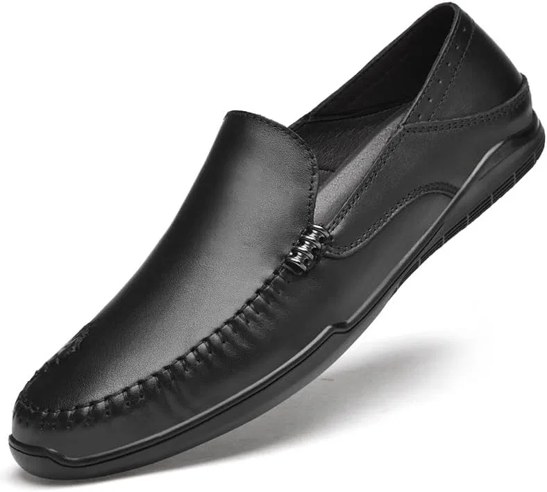 Лоферы кожаные мужские Loafers Black SayfuR — фото 2