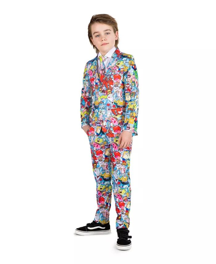 Комплект облегающего костюма SpongeBob Frenzy для малышей и маленьких мальчиков OppoSuits — фото 4