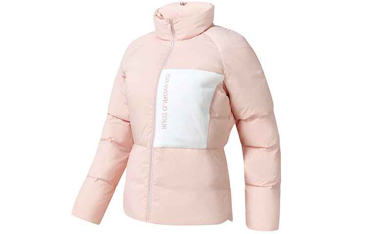 

Fila Пуховая куртка Athletics женская, розовая, с воротником-стойкой, средней толщины, другие характеристики