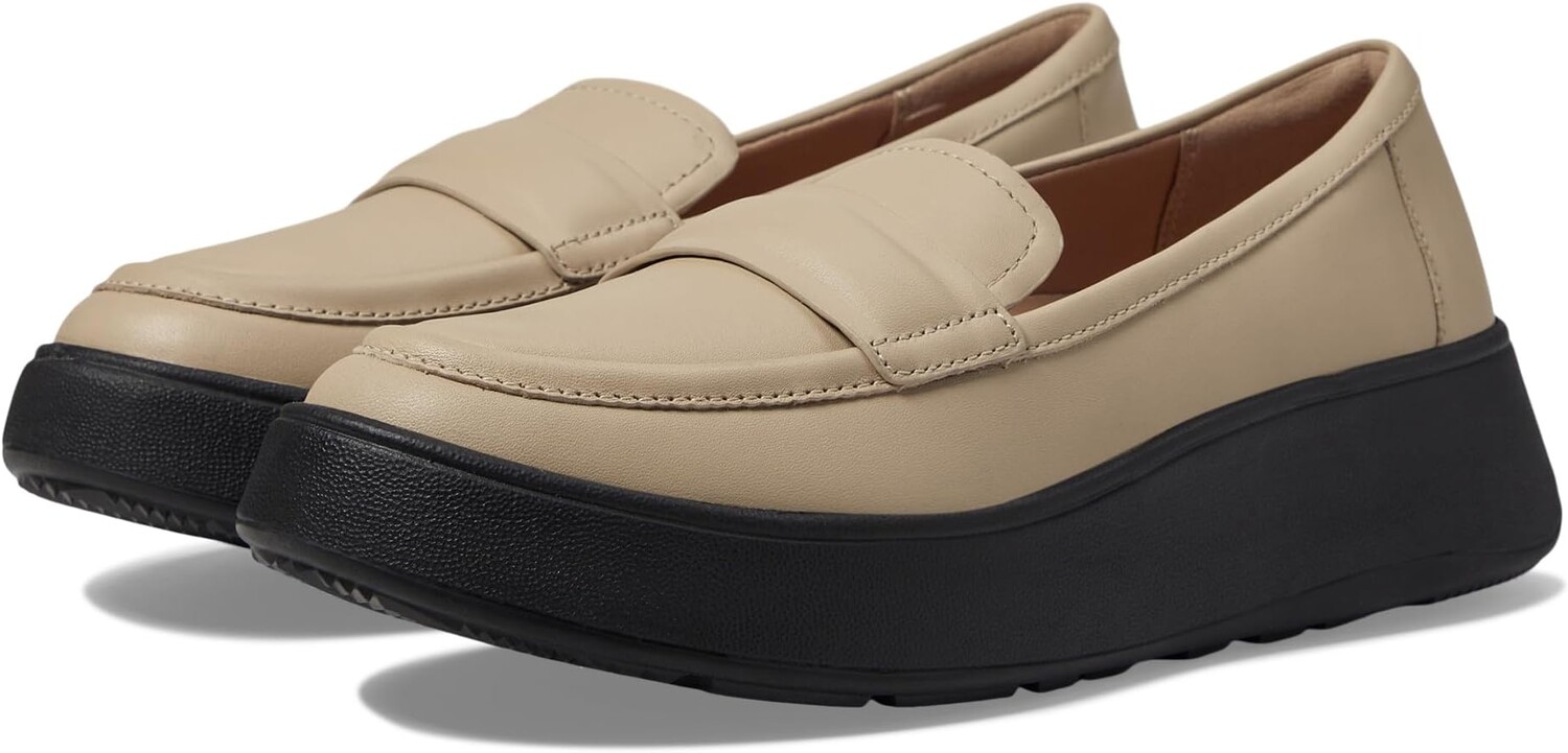 Лоферы FitFlop F-Mode, цвет Latte Beige/Black