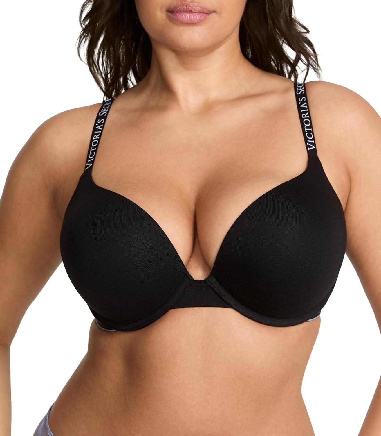 

Футболка Victoria's Secret для женщин, бюстгальтер Bombshell Adds-2-Cups Push Up, бюстгальтеры для женщин (32A-38DD), Black