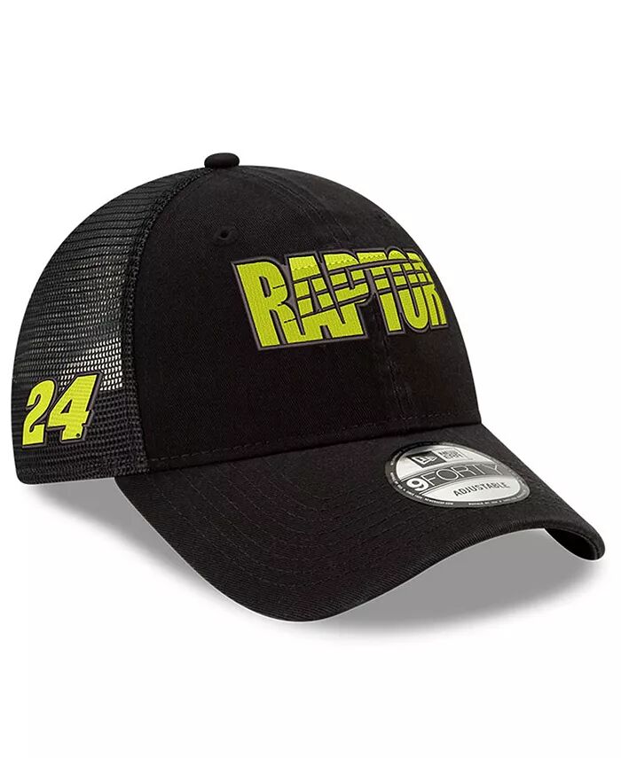 

Мужская черная кепка William Byron Raptor 9FORTY A-Frame Trucker Snapback Adjustable New Era
