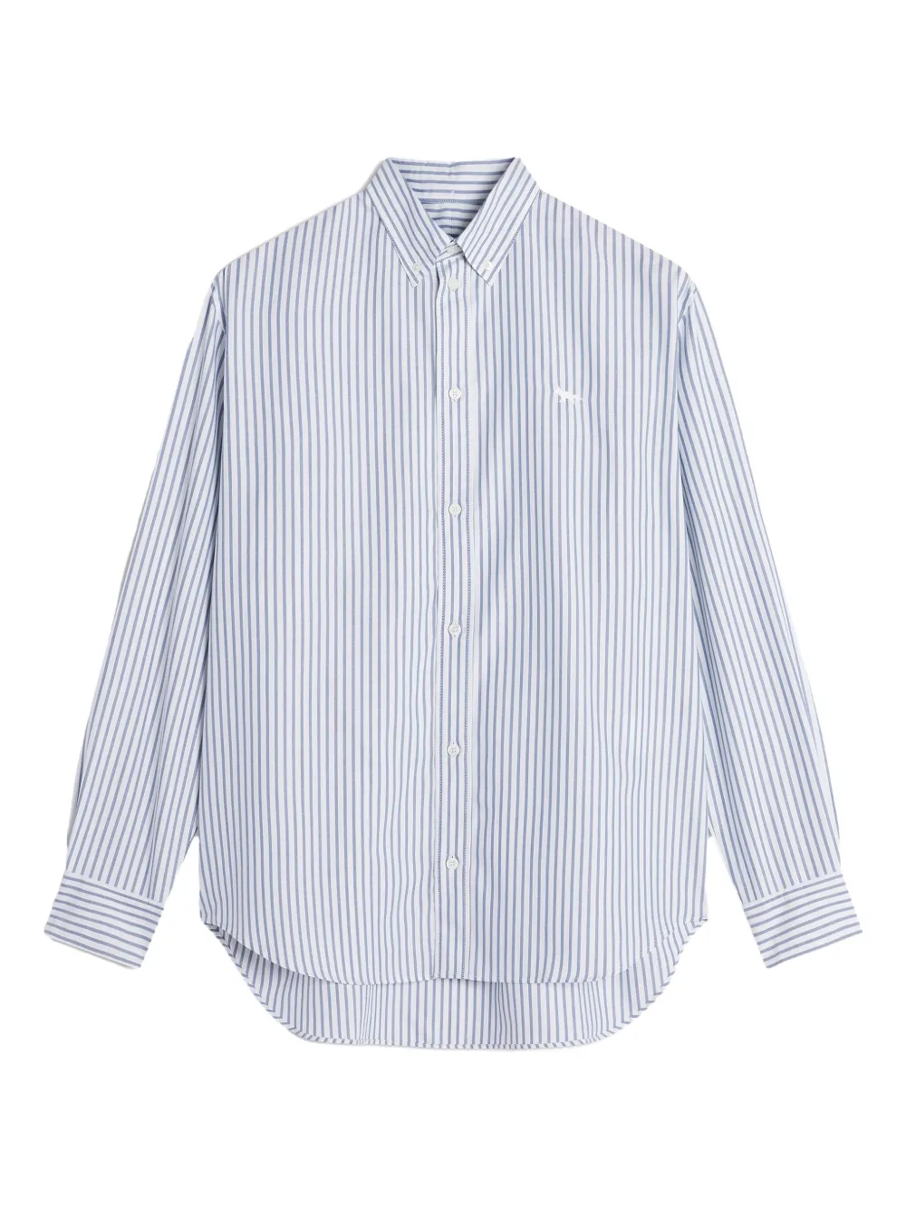 

Полосатая рубашка с длинными рукавами Maison Kitsuné, синий