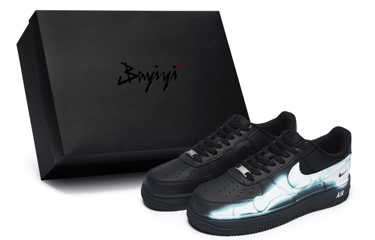 Кроссовки Nike Air Force 1 Skateboarding Shoes Unisex Low-top White/Tiffany Blue, синий