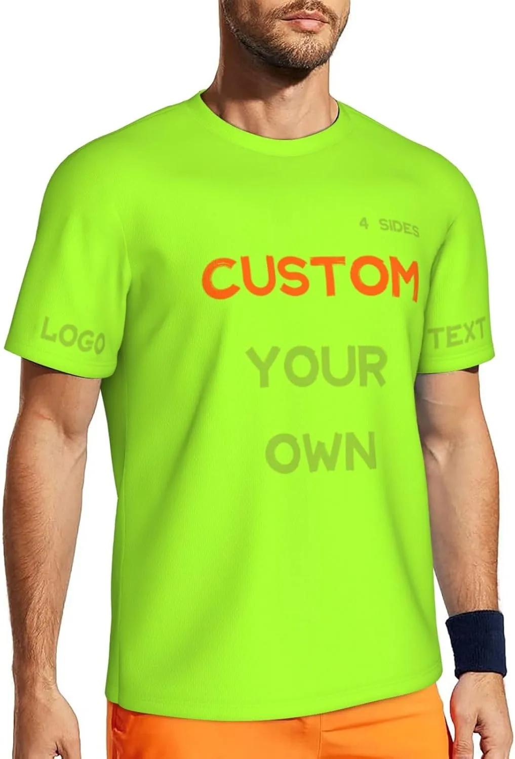 Футболка Custom с принтом на 4 сторонах для мужчин — фото 2