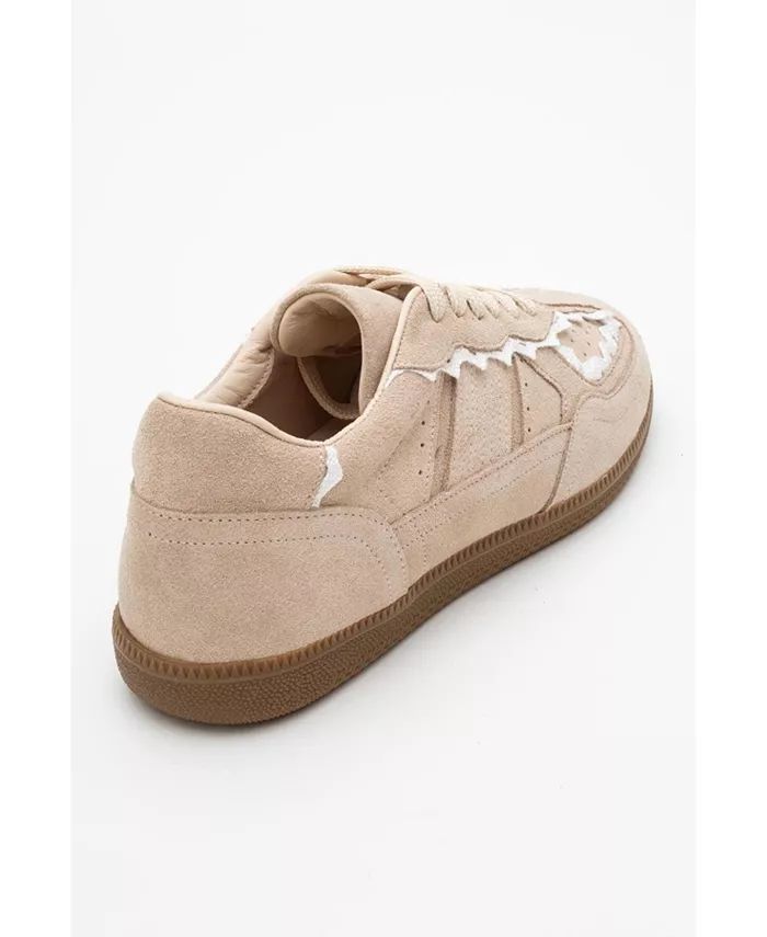 Кроссовки Shiva из замши и кожи (женские) Forever & Always Shoes, коричневый/бежевый — фото 3