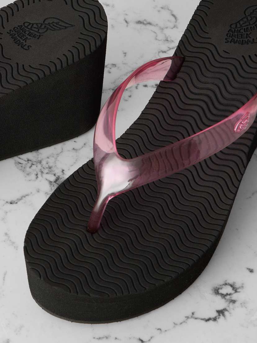 Шлепанцы Etheria из ПВХ на танкетке Ancient Greek Sandals, розовый — фото 4