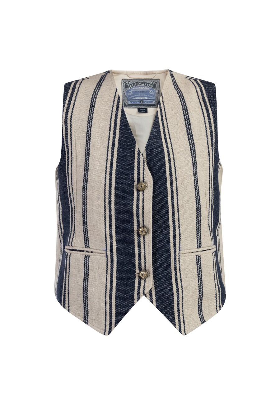 

Жилет DreiMaster Vintage Vest, цвет beige/dark blue