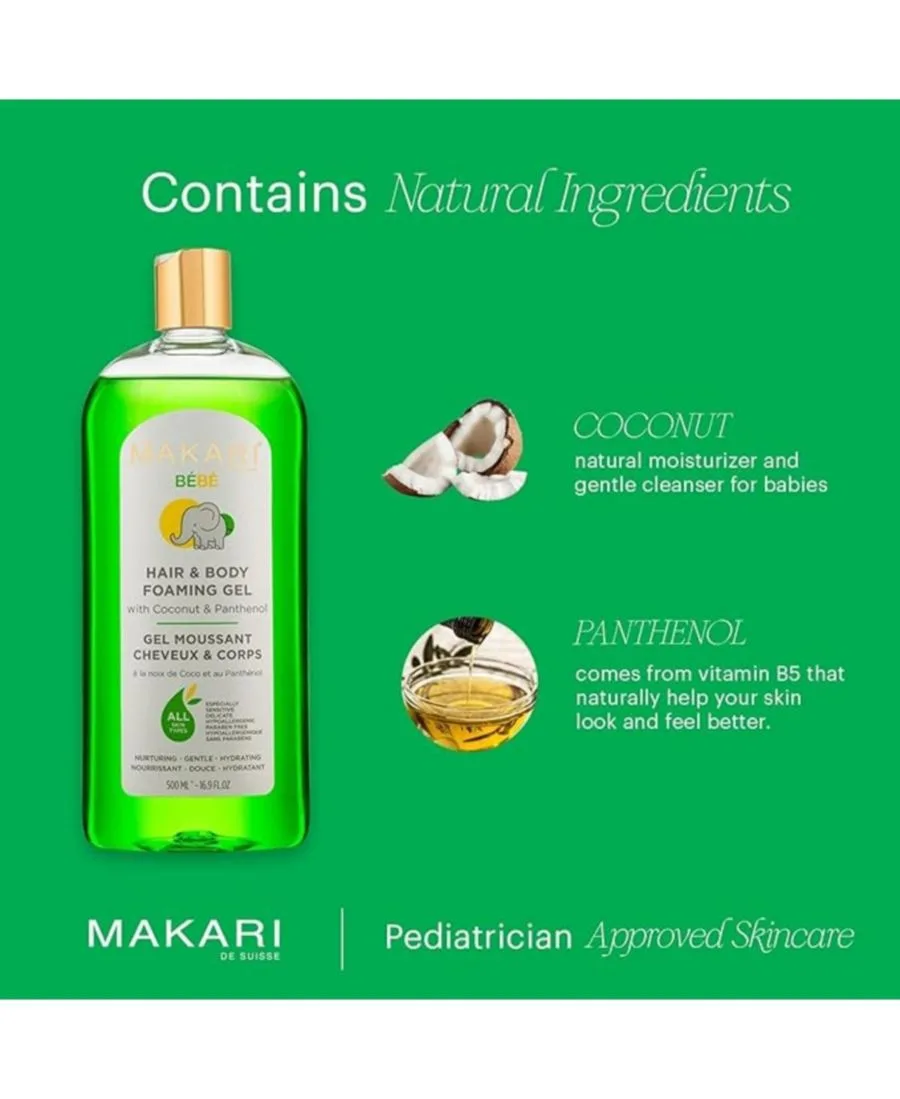 Пенящийся гель для детских волос и тела Makari, мультиколор color bottle — фото 3