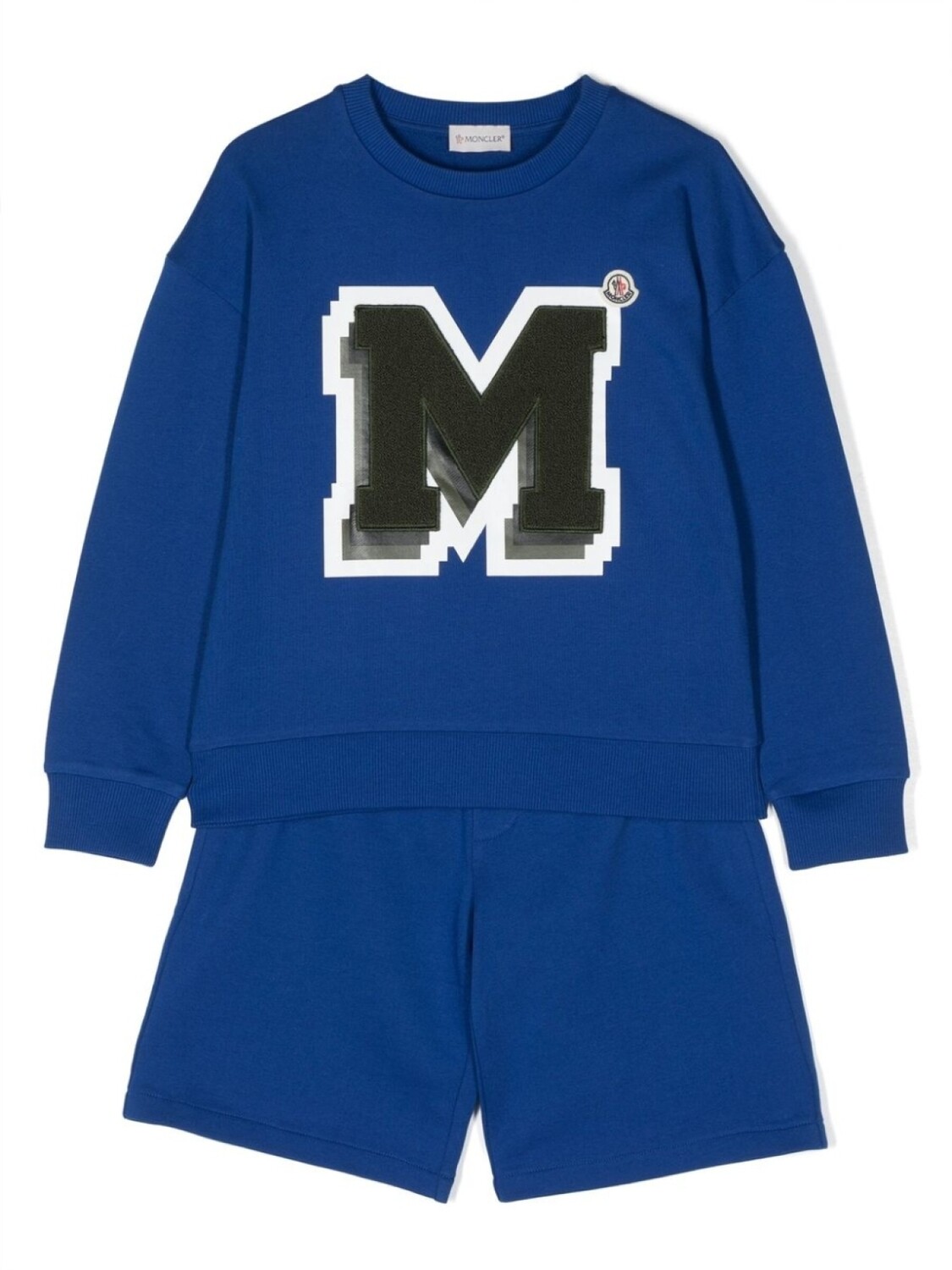 

Moncler Enfant комплект из шортов и топа с длинными рукавами, синий