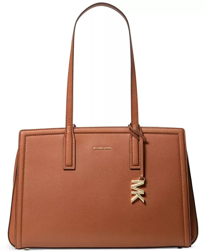 

Кожаная сумка-тоут Laila среднего размера Michael Kors, коричневый