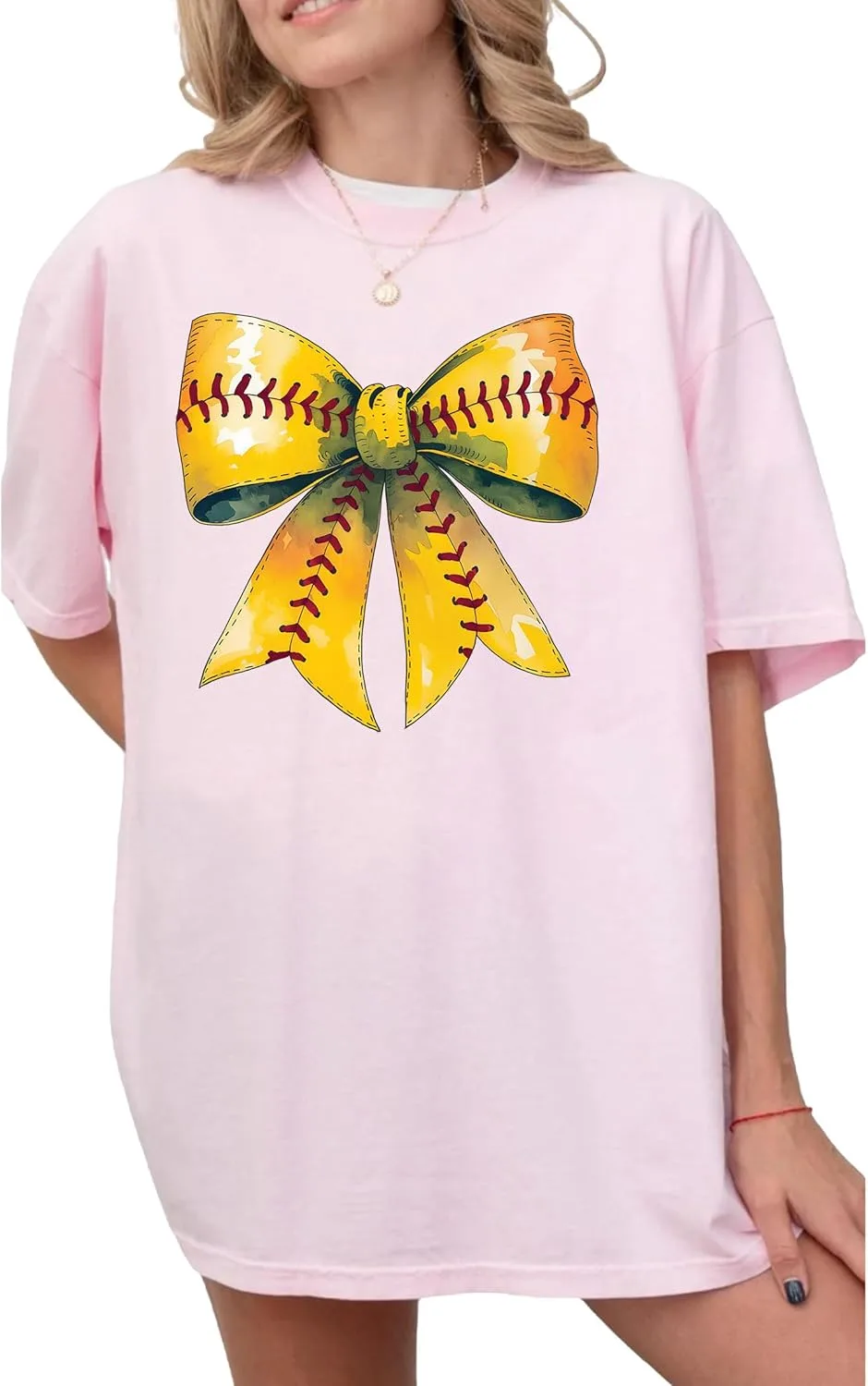 Футболка для мамы бейсболистки, Coquette Softball Tee — фото 2