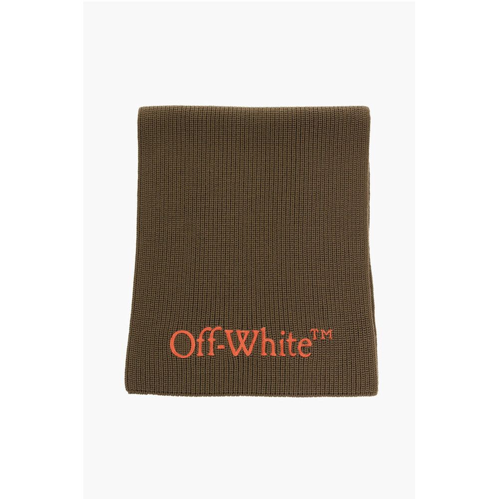 

Шарф из натуральной шерсти с вышитым логотипом Off-White, Army