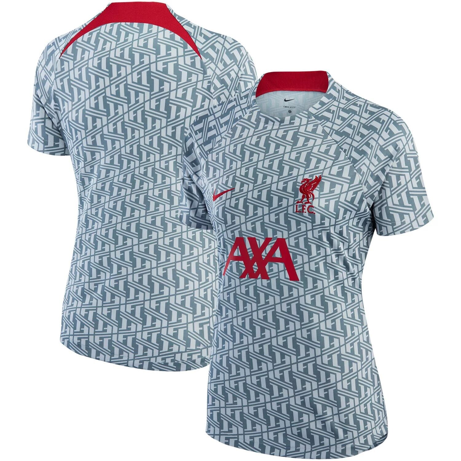 

Женская предматчевая футболка с регланами Nike Grey Liverpool 2022/23 Nike