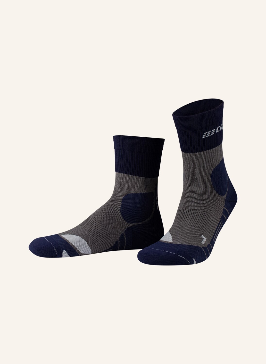 

Треккинговые носки merino compression socks hiking cep, цвет 777 peacoat/grey