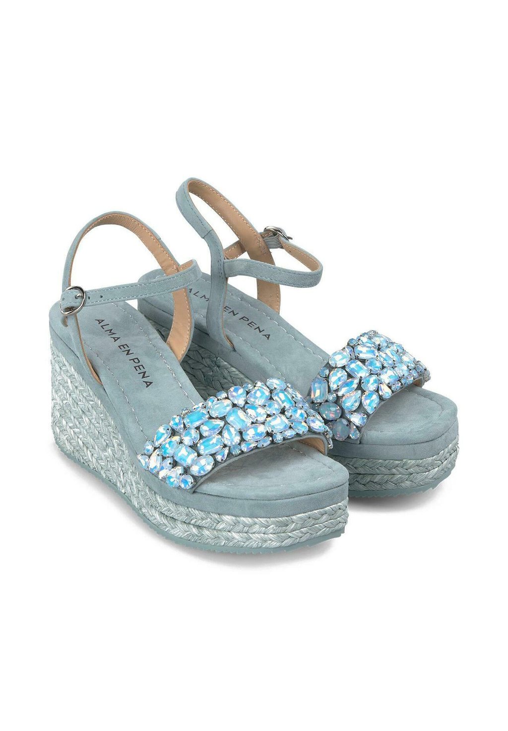 Босоножки на танкетке Espadrilles Alma en Pena, цвет Azul Jaspeado — фото 3