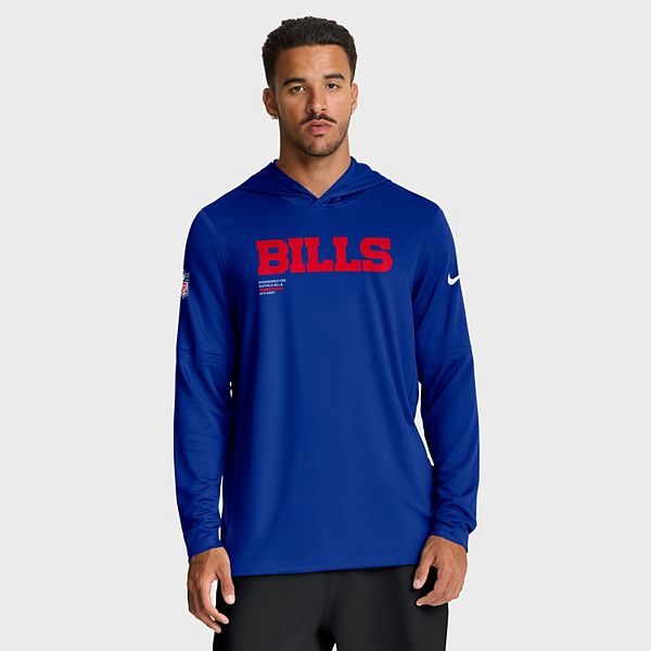 Мужская толстовка с капюшоном royal buffalo bills big & tall sideline performance Nike