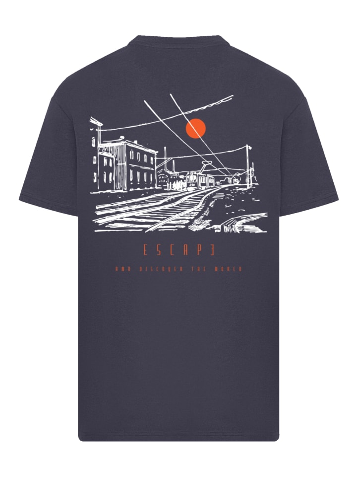 

Футболка большого размера Escape Discover the World Town темно-синего цвета F4NT4STIC, Синий, Футболка большого размера Escape Discover the World Town темно-синего цвета F4NT4STIC