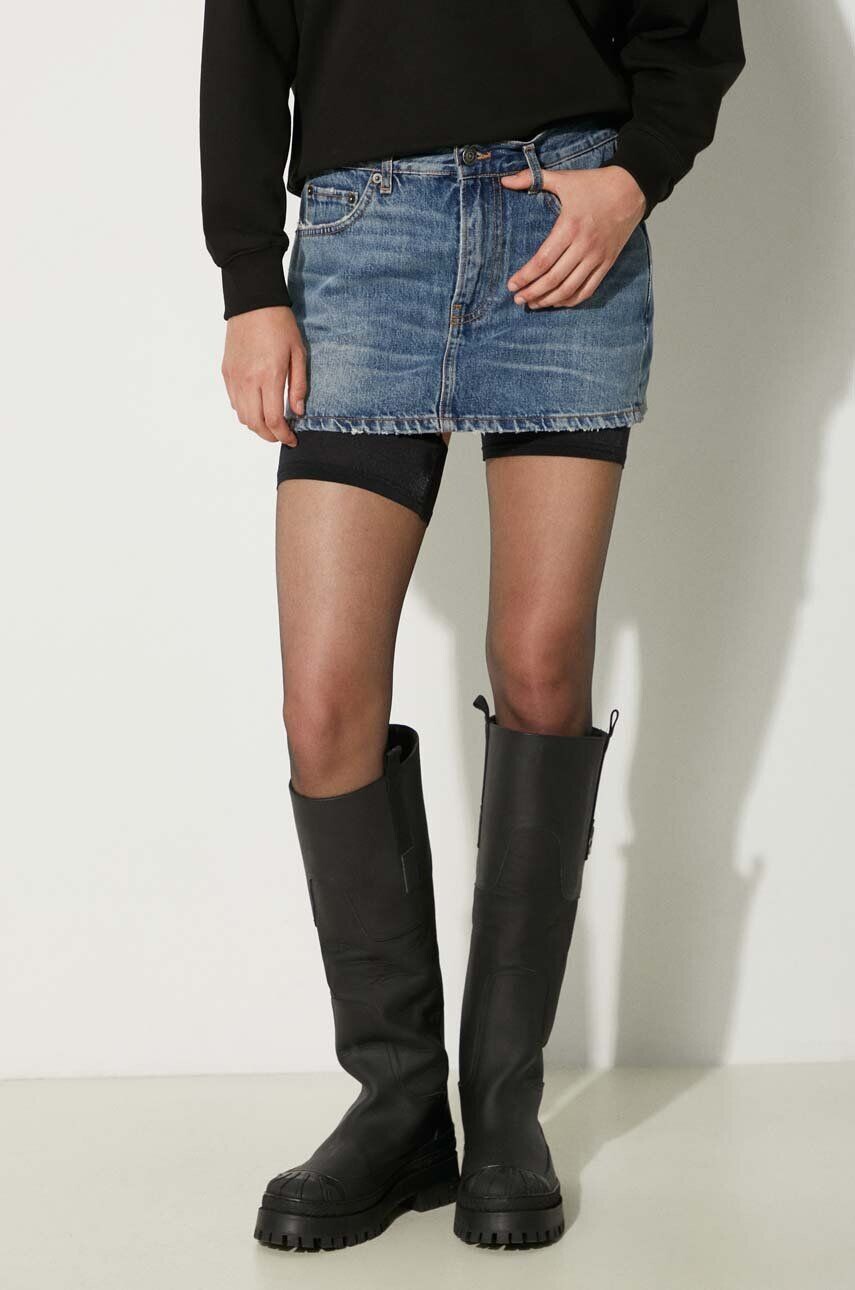 

Джинсовая юбка Mid Blue Denim Mini Jacket Fiorucci, синий